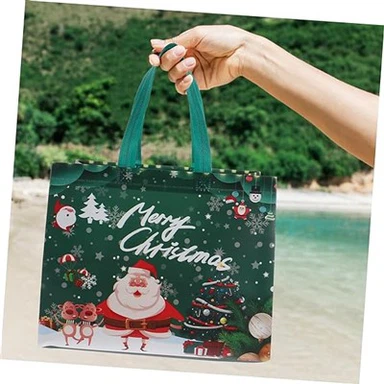 Yılbaşı Alışverişi İçin Dokumasız Noel Çantaları